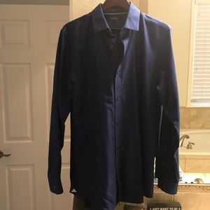Blue button down men’s shirt